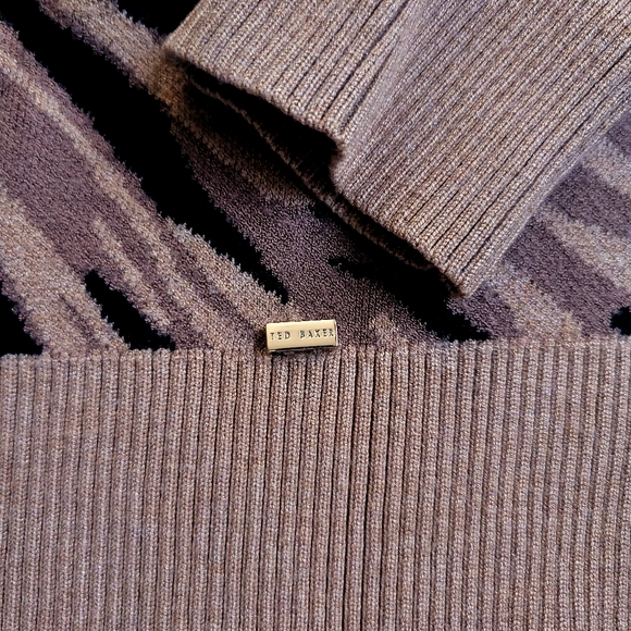 Ted Baker Tiger Striped Turtleneck Sweater - Picture 5 of 12